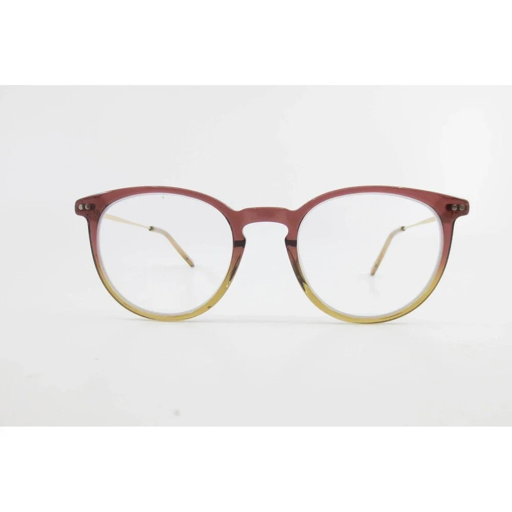 Isaac Mizrahi New York Eyeglasses Burgundy Yellow Gradient Round IM30032